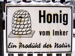 Schild Honig vom Imker